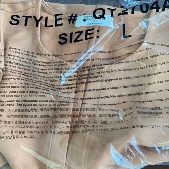 Zena Butter Orange Woven Neck Short Sleeve Top - Picture 4 of 6